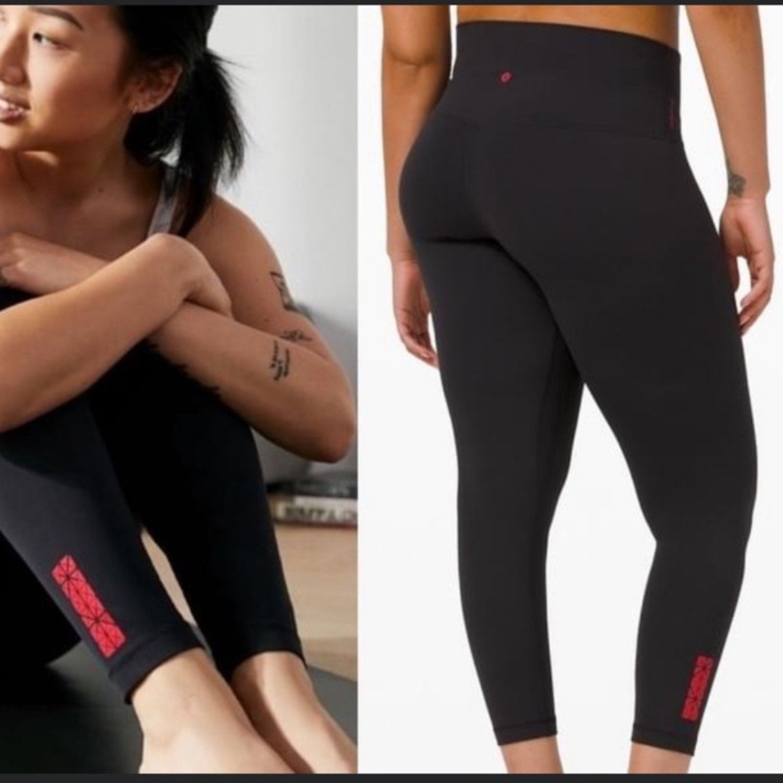 LULULEMON Member** Exclusive** Align tights w/ RED symbol size 6