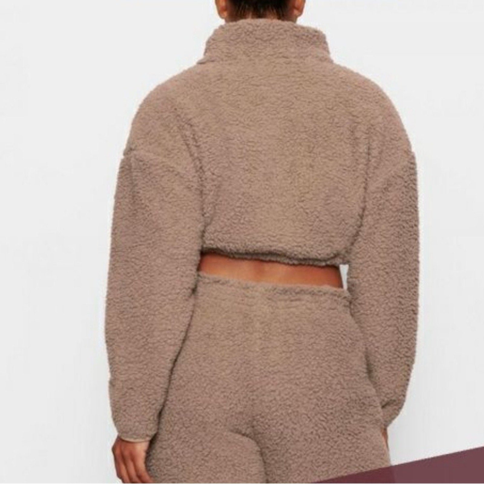NWT SKIMS Dessert Teddy Pile High Fleece Crop Zip Up Jacket -various sizes