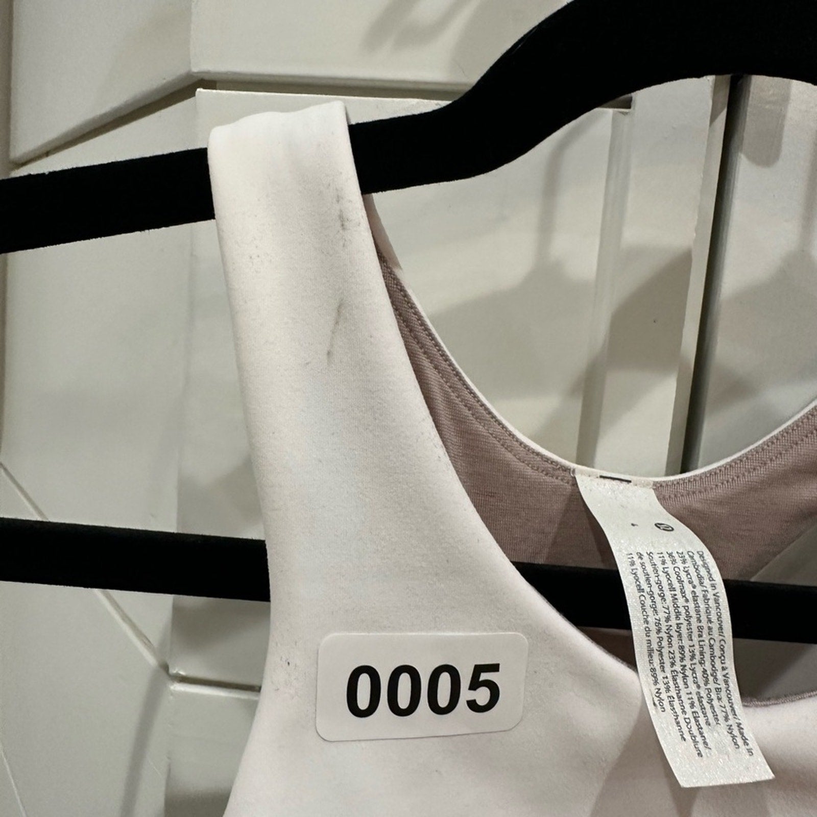 5 Lululemon Wunder Train Long-Line Bra *Medium Support in WHITE Sz 4 *FLAW