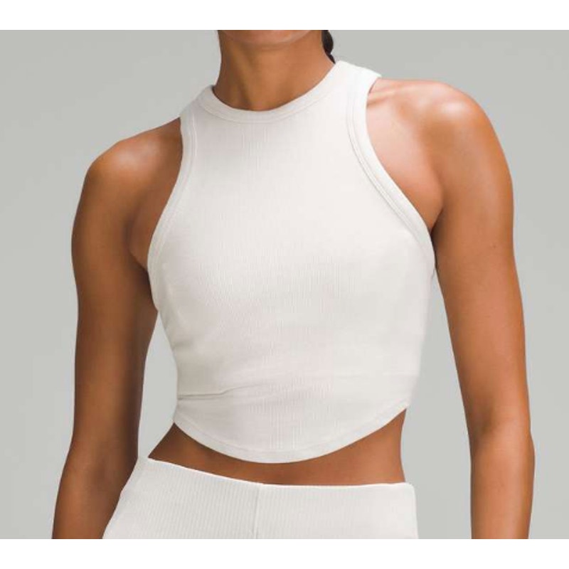 6579 NWT Lululemon Hold Tight Cropped Tank Top in Bone in Sz 6