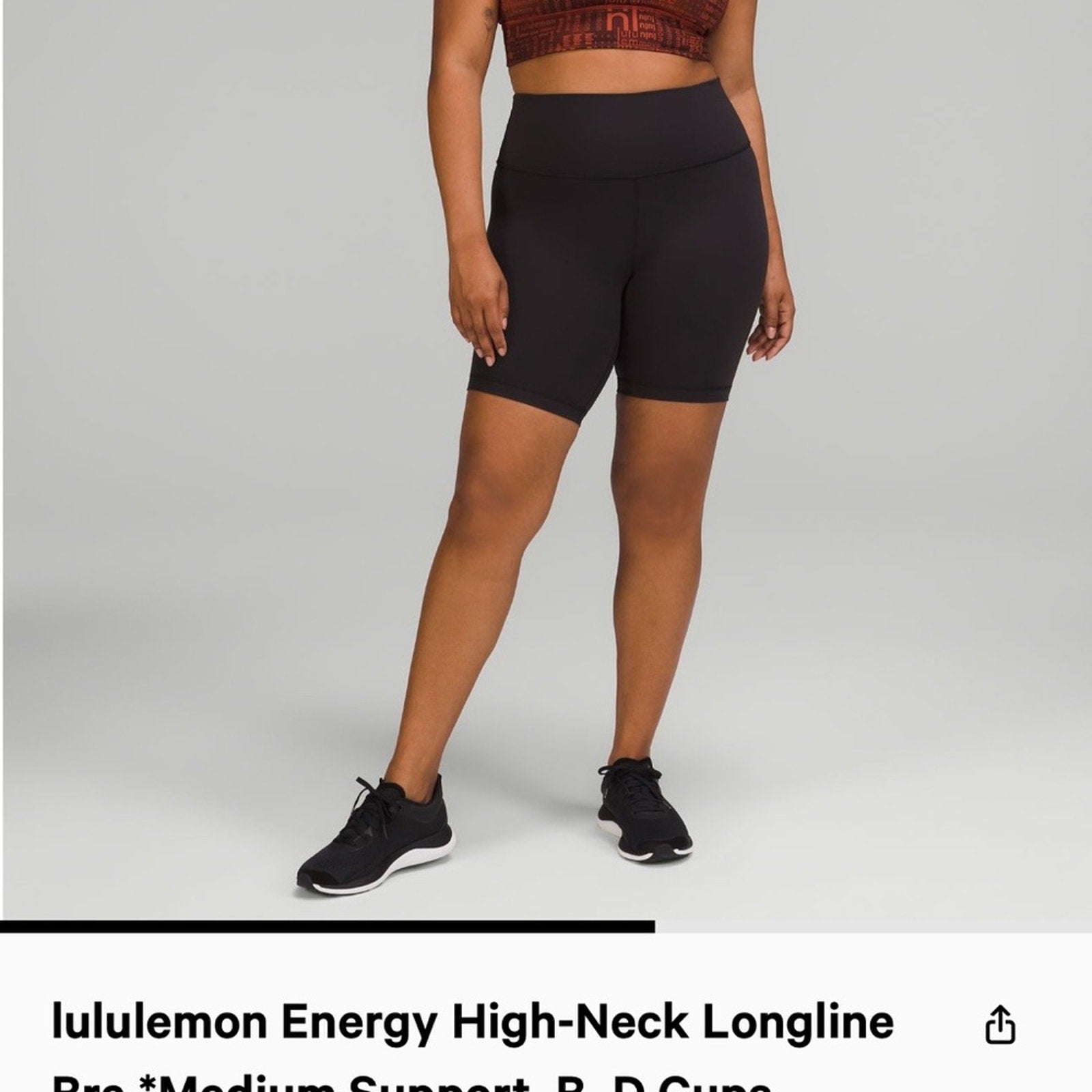 6618 NWT Lululemon Energy High-Neck Longline Bra *Medium Support Sz 4