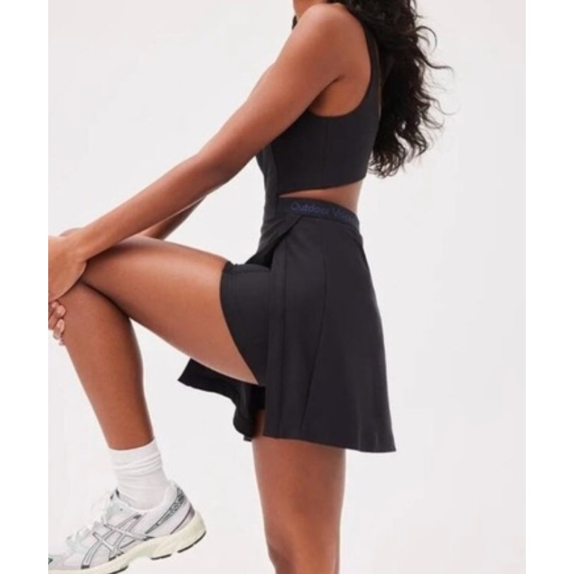 0070 NWT Outdoor Voices Court Dress Black Mini in SZ Large