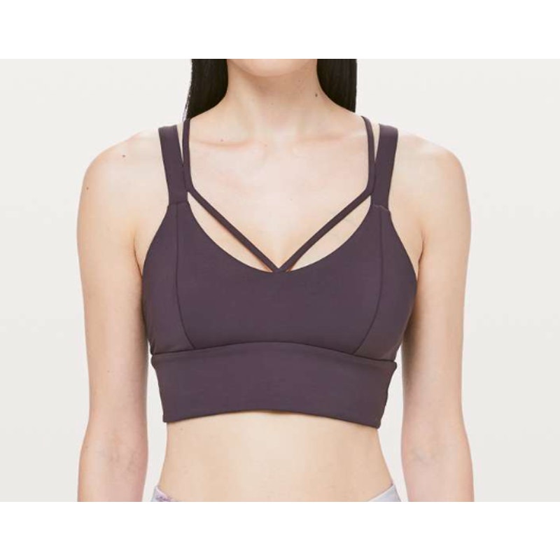 6747 - Lululemon Pushing Limits Bra *Light Support in Cyber Sz 12 **LOGO FADE