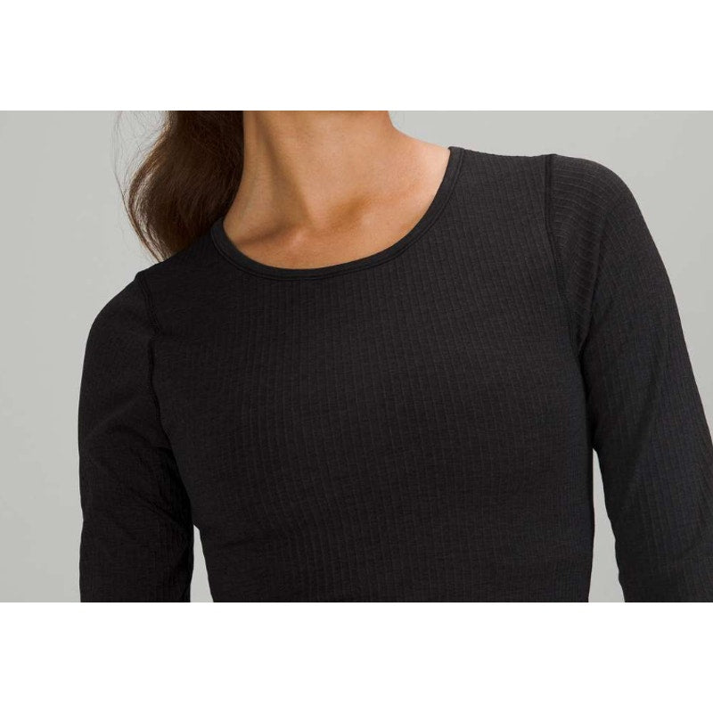 6622 NWT LULULEMON Ebb to Street Long Sleeve Black in sz 12
