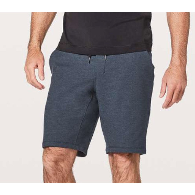 421 - LULULEMON City Sweat Short *9.5" Heathered True Navy Sz M