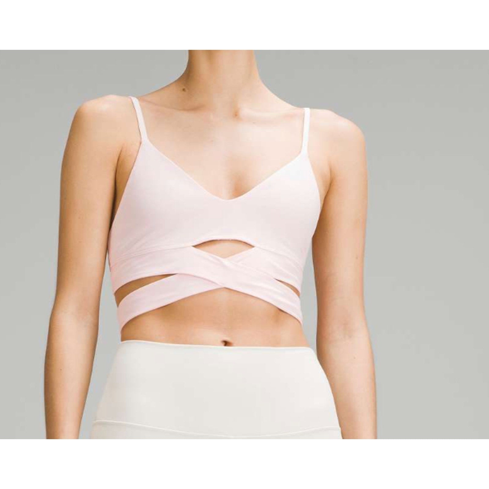 65 - Lululemon Still Now Bra *Light Support Strawberry Milkshake in Sz 10