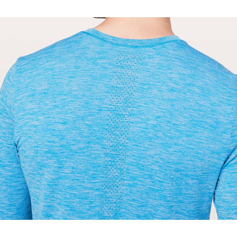 455 - Lululemon Metal Vent Tech Surge Long Sleeve Amalfi Blue in XL