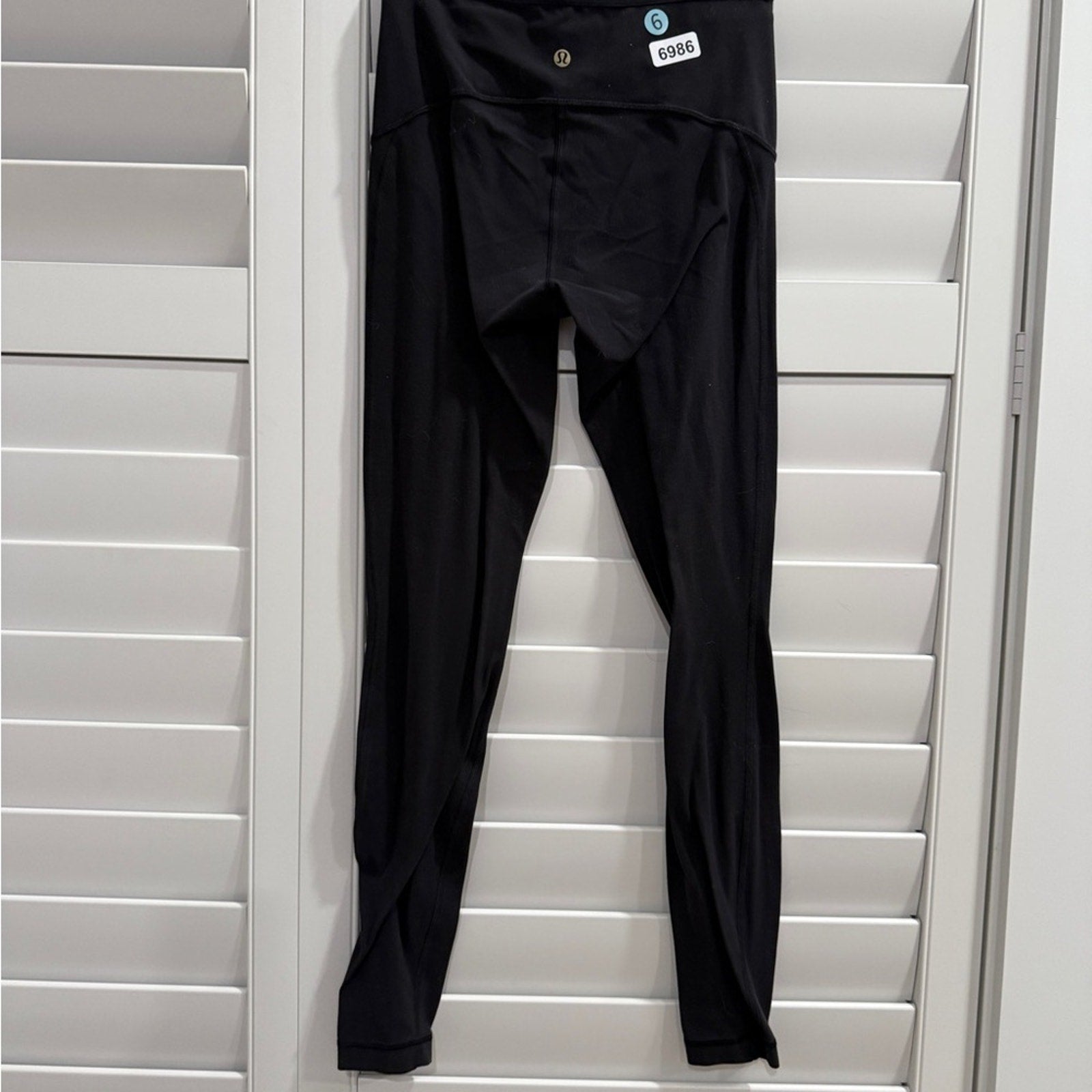 6986 Lululemon Principal Dancer Golden Lining Tight *28" Black **RARE sz6