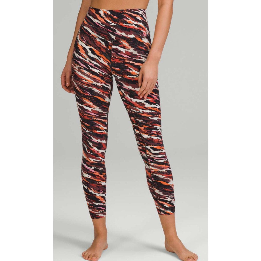 6616 LULULEMON Lunar New Year Align High-Rise Pant 25" Tiger Tide Smoky Red Multi Sz 6 *RARE