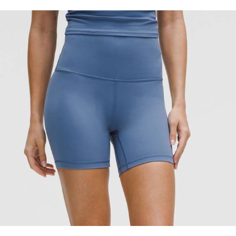 6888 NWT Lululemon Align High-Rise Short 6" Washed Denim Sz 4