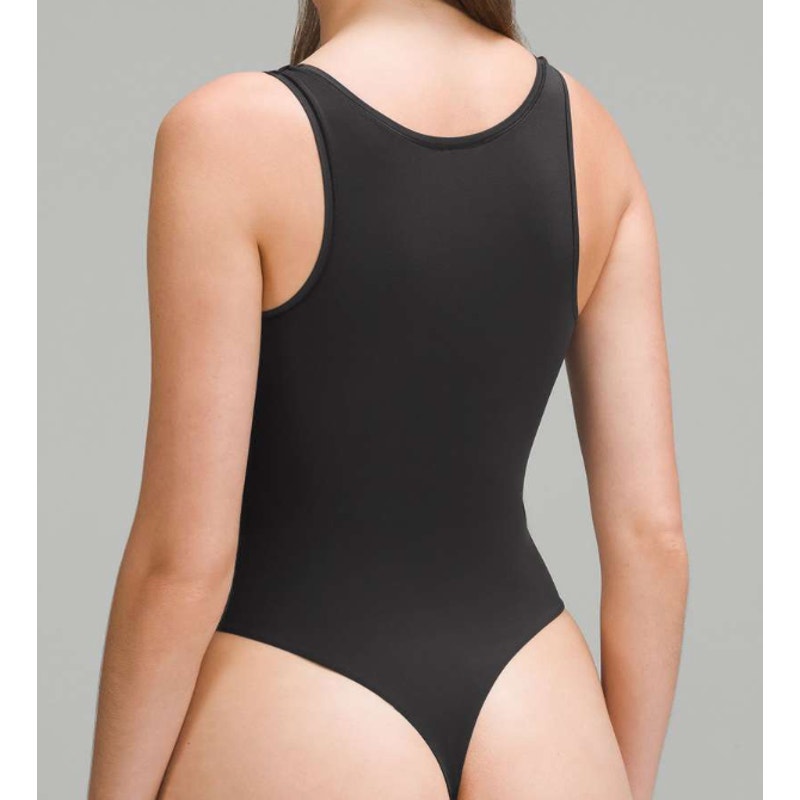 6961 Lululemon Wundermost Ultra-Soft Nulu Square-Neck Sleeveless Bodysuit Sz L
