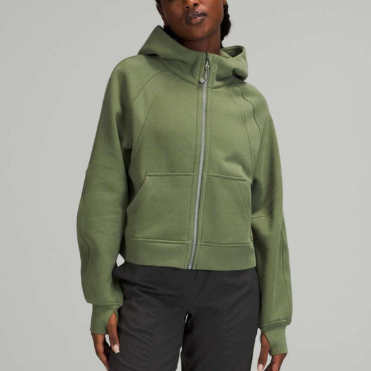 6941 Lululemon Scuba Oversized Full Zip in Green Twill XS/S
