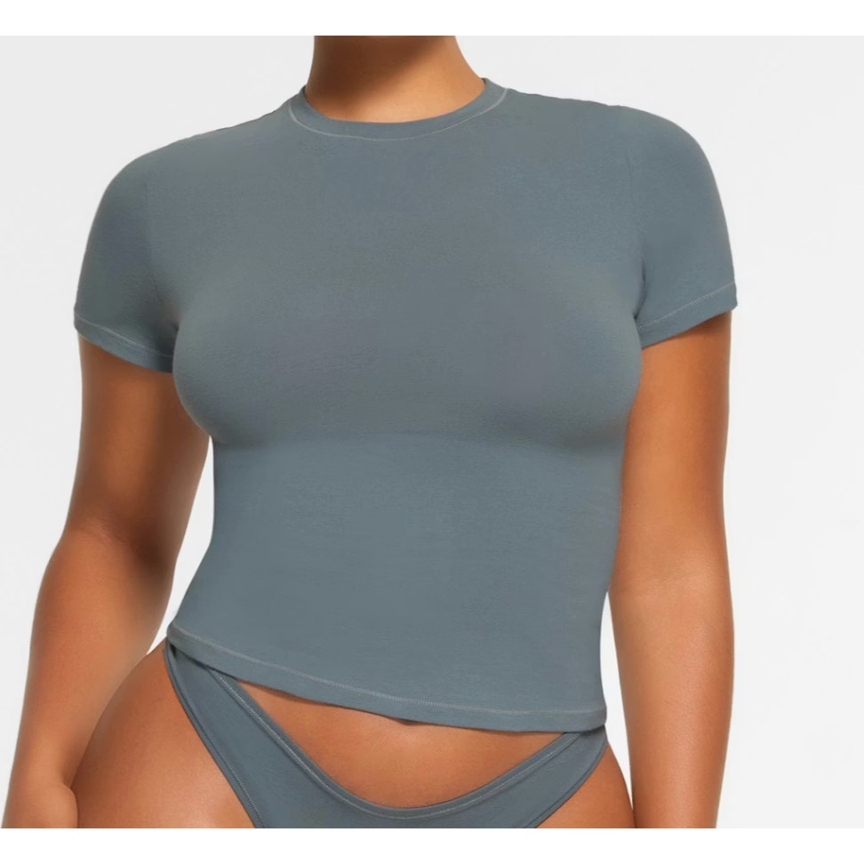 369 - SKIMS Cotton Jersey T-SHirt in KYANITE in Sz XL