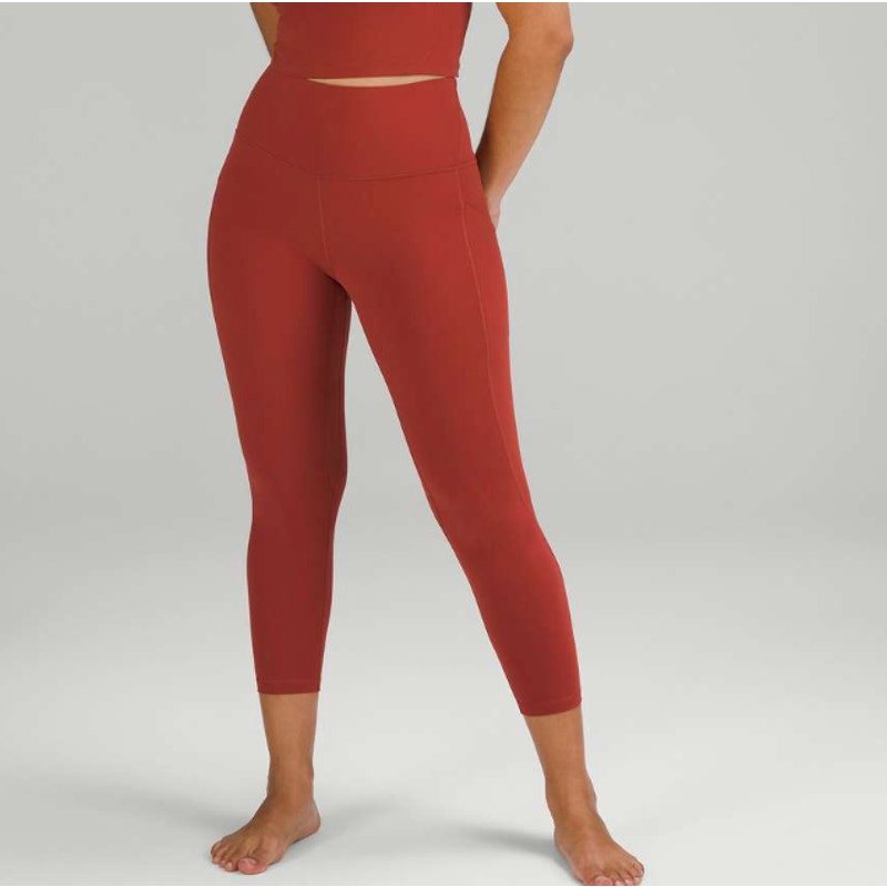 0302 Lululemon Align High-Rise Pant with Pockets 25" Cayenne Sz 4 *LOVED