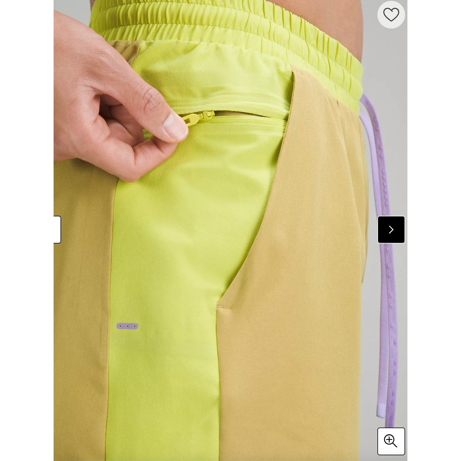 343 - LULULEMON Pool Short 7" Paneled in VINTAGE Gold Size L