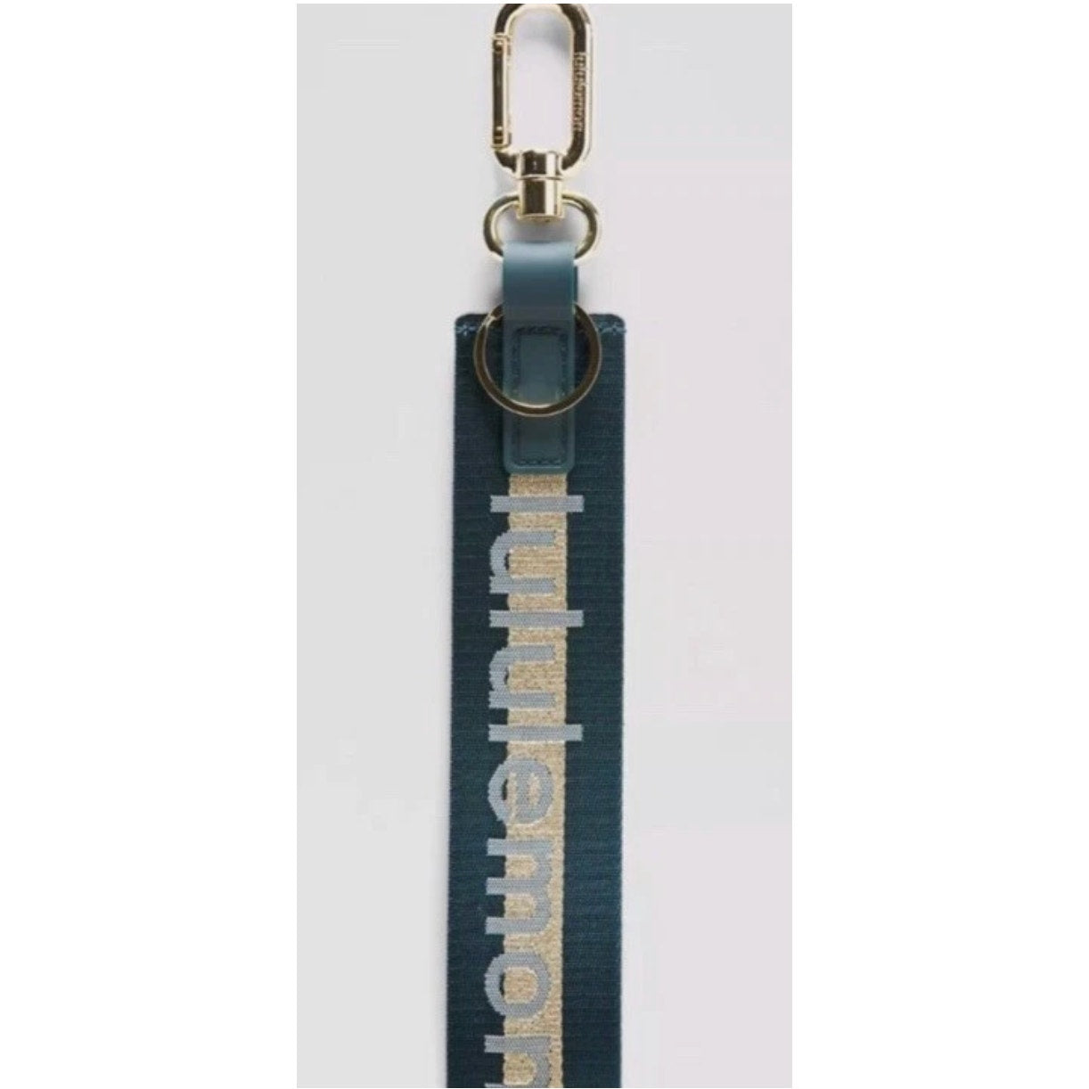 6496 NWT Lululemon Never Lost Keychain- Warp Teal Gold Bone New *SOLD OUT