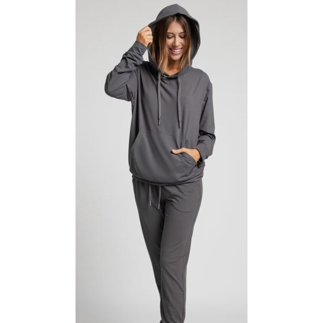 315 NEW COMFRT All Day Jersey Hoodie in Steel Grey Sz Medum Unisex