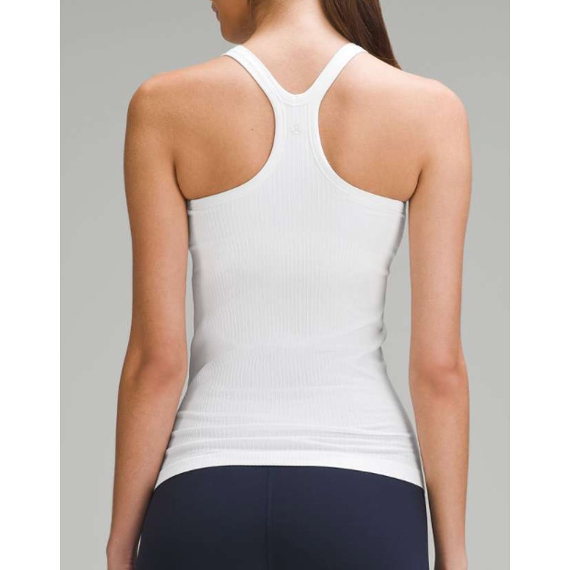 6428 - LULULEMON Ebb to Street Tank Top in White Sz 6 (No Pads)