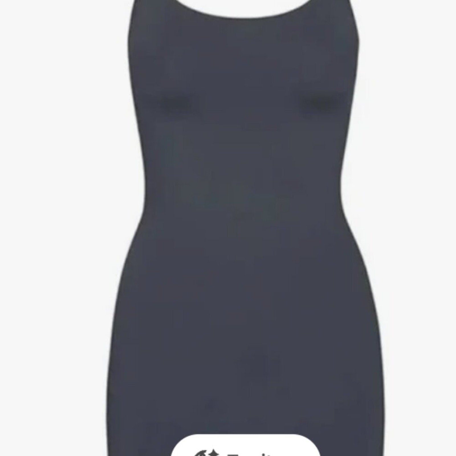 172 SKIMS Signature Swim Tank Dress - GunMetal Sze L