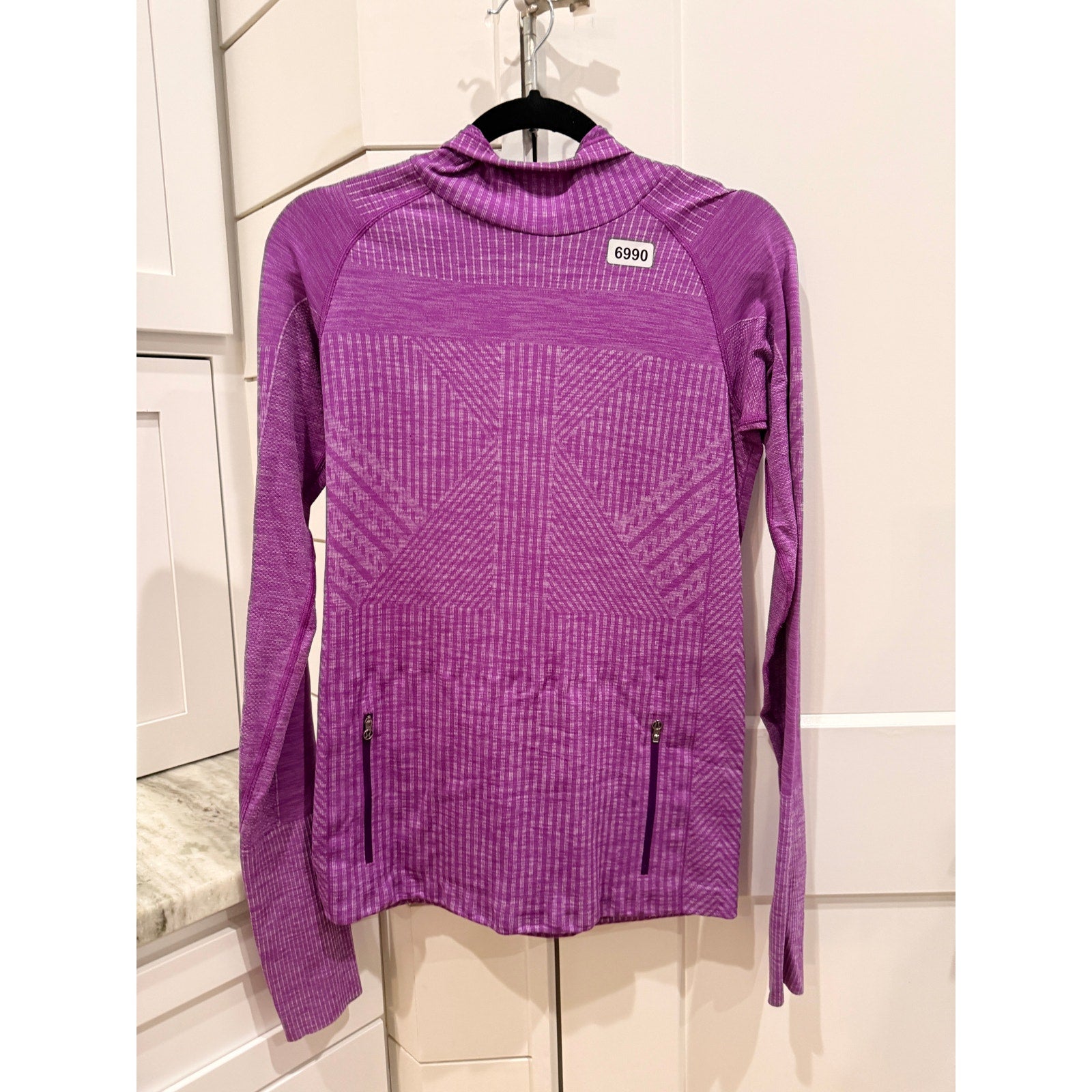6990 LULULEMON Rest Less Hoodie Heathered Tender Violet P2P = 17" Sz 6