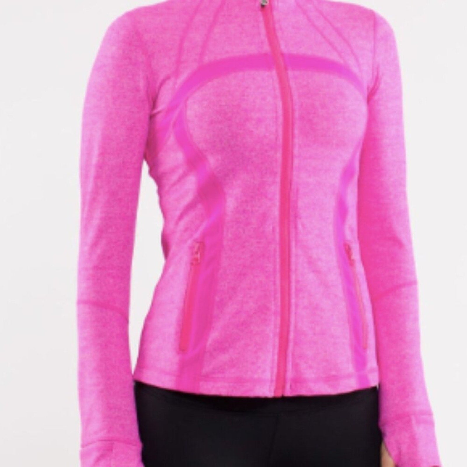 (6291) LULULEMON DEFINE JACKET in **Sz 2 ** in Heathered Paris Pink / Paris Pink