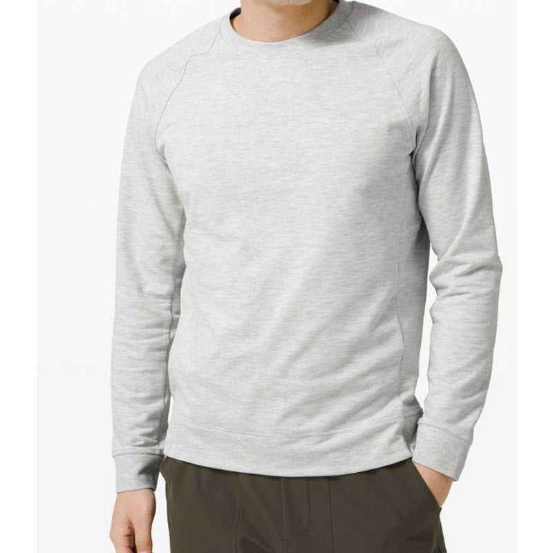 462- Lululemon x LA CLIPPERS City Sweat Crew Heathered  / Sea Salt Sz S
