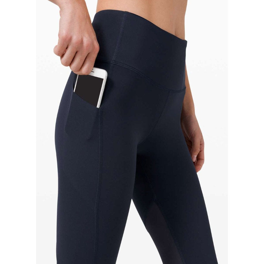 6587 Lululemon Pace Rival High-Rise Crop 22" *No Zip True Navy in Sz 6