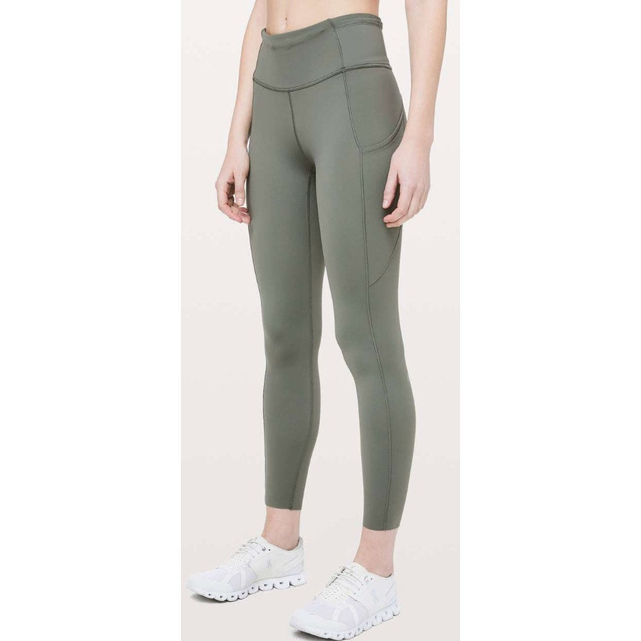 6824 LULULEMON Fast & Free 7/8 Tight II *Non-Reflective Nulux 25" Grey Sge Sz 12