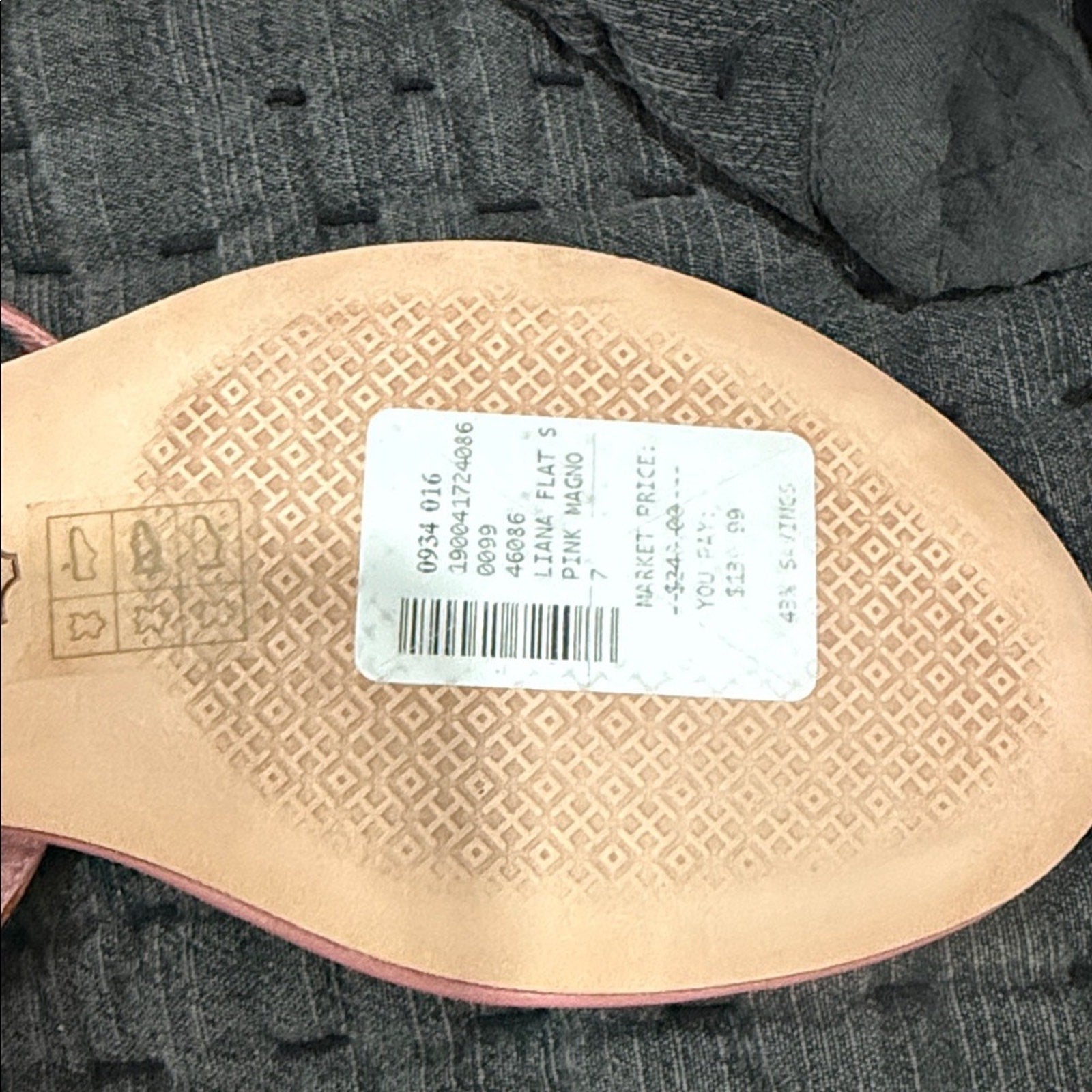 438 - NEW (no box) Tory Burch Pink Strappy Sandals size 7M