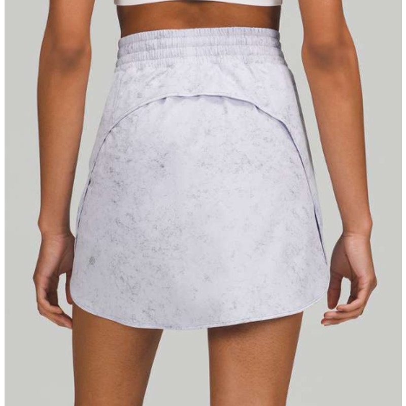6435 Lululemon Hotty Hot Hotty Hot High-Rise Skirt *Long Gravel Dust Pastel Blue Sz 6