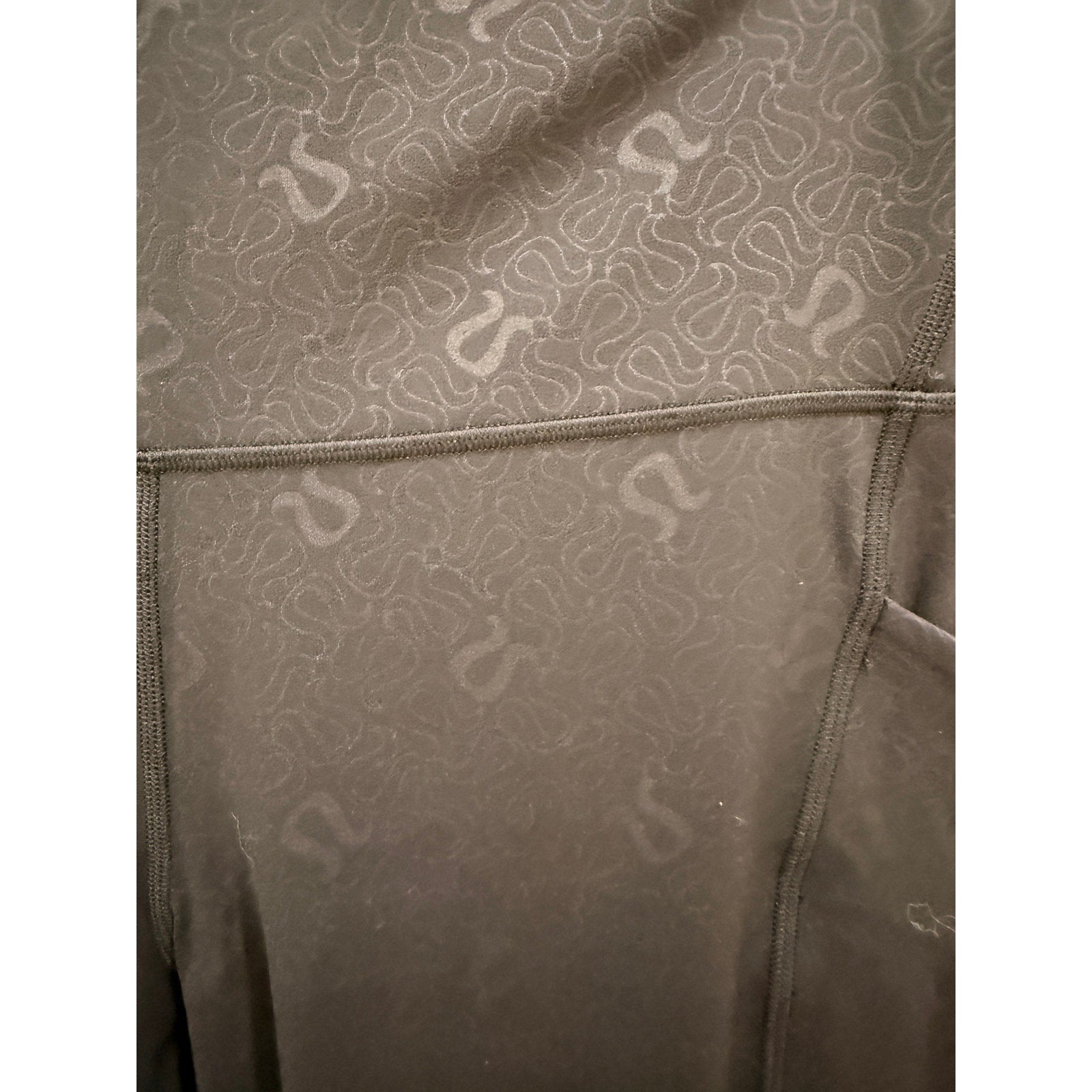 6780 Lululemon Align HighRise Pant with Pockets 25" Yogo Emboss Black Sz 12 *RARE
