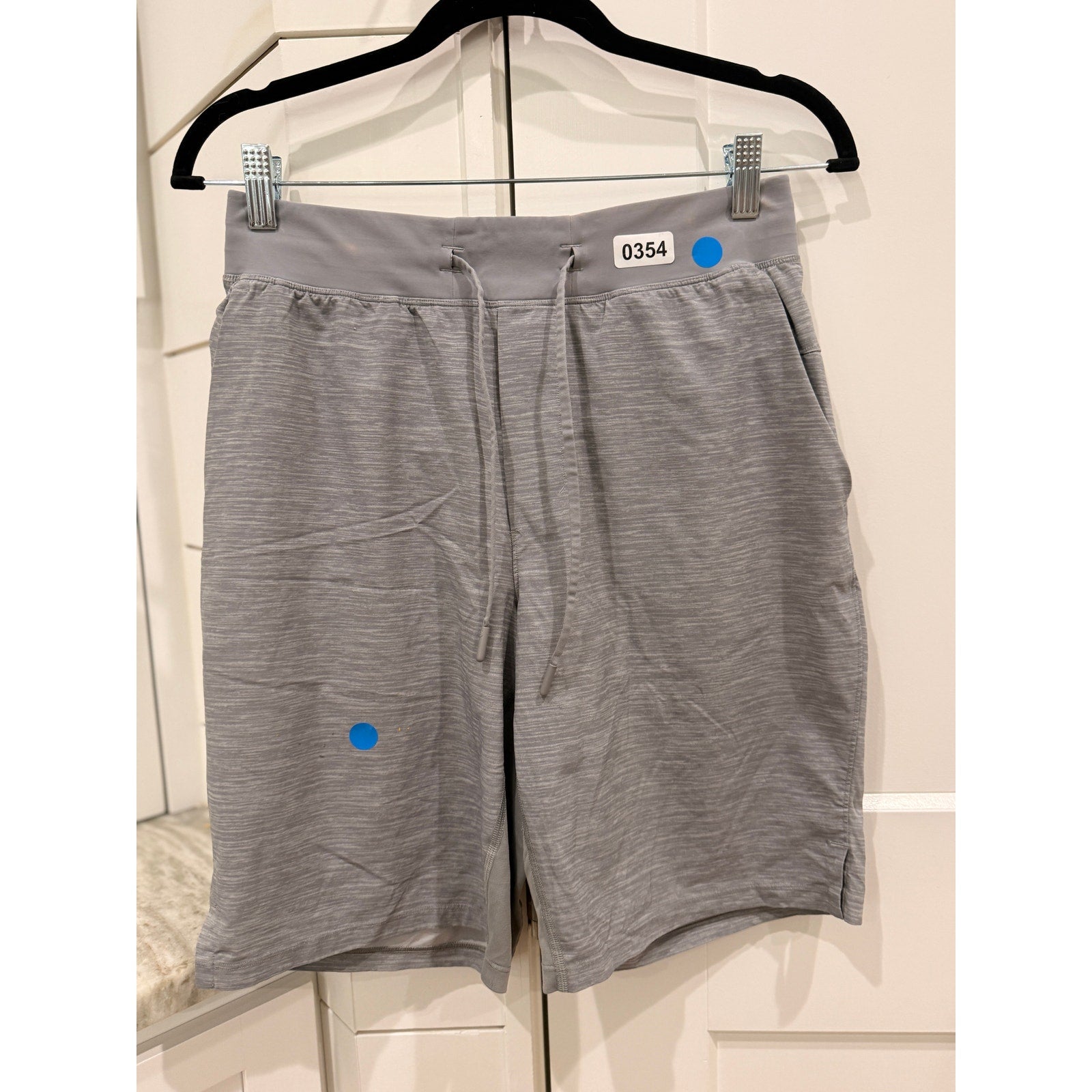 354 - LULULEMON T.H.E. Short *9" Heather Allover Sea Salt Light Cast Sz S *FLAW
