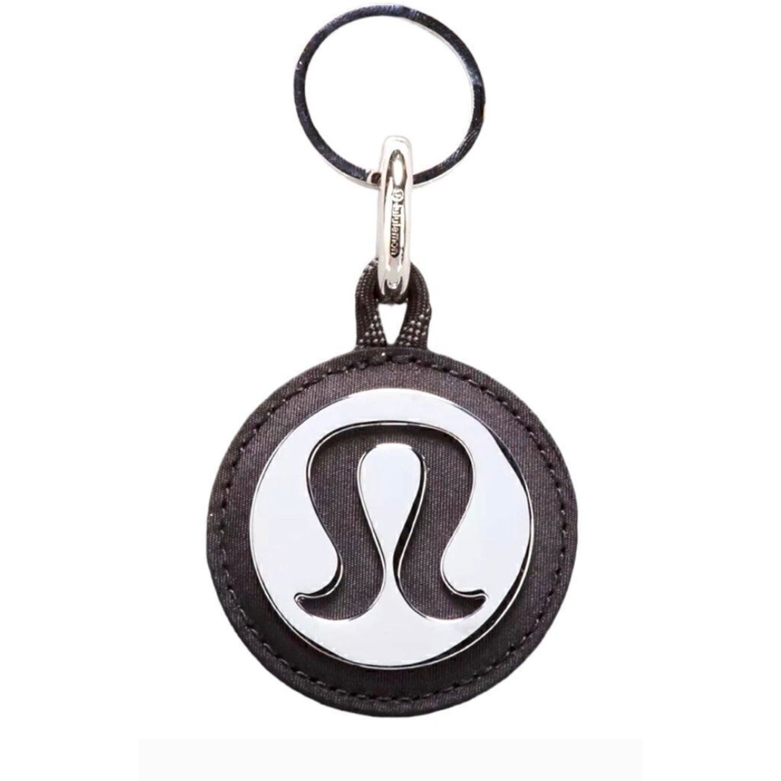 396 - NWT Lululemon Logo Keychain Mirror Silver/Black