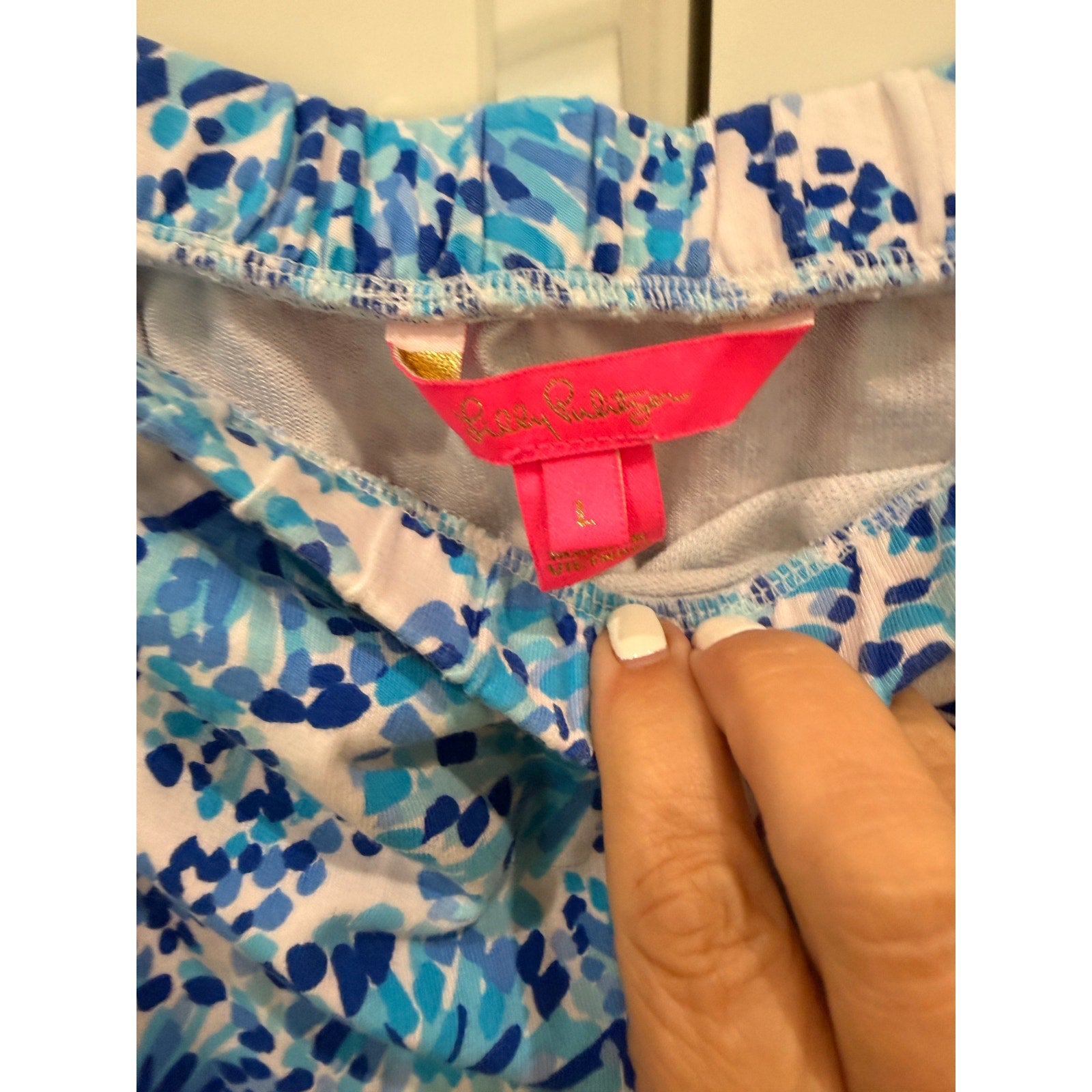 458 - LILLY PULITZER Jace Strapless Cotton Blend Romper, size L
