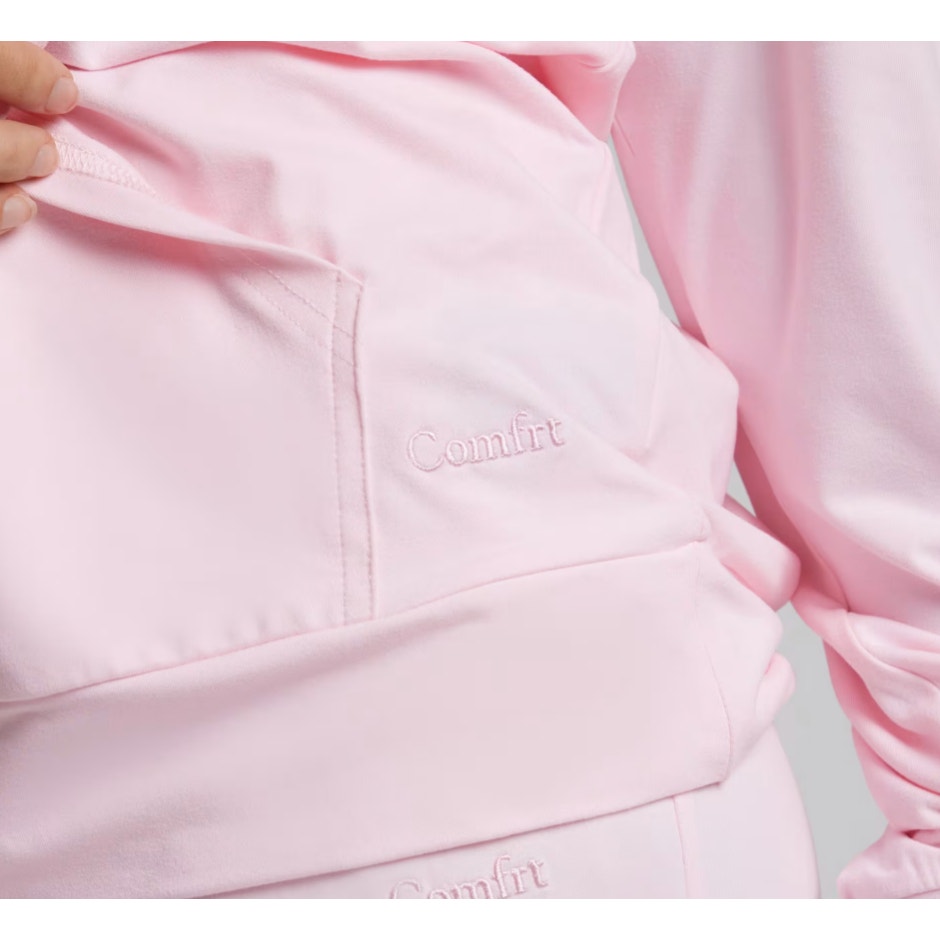 314 NEW COMFRT All Day Jersey Hoodie in Cherry Blossom Sz Small