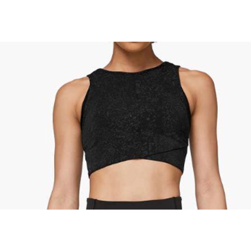 6740 - Lululemon x Peloton Energetic Edge Cropped Tank Black Sz 12