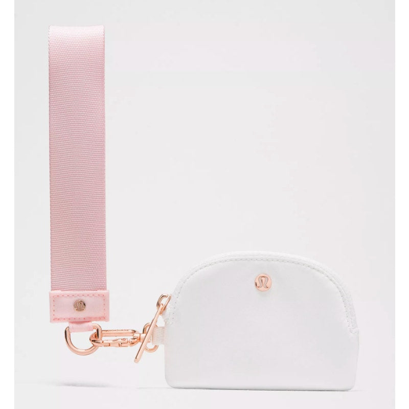 0262  NWT LULULEMON Dual Pouch Wristlet in VAPOR/PEARL/WHT *SOLDOUT