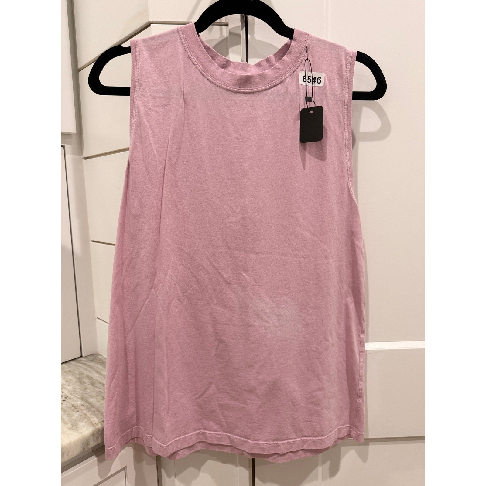 6546 - LULULEMON All Yours Boyfriend Tank Pink Taupe Sz 6 (Oversized)