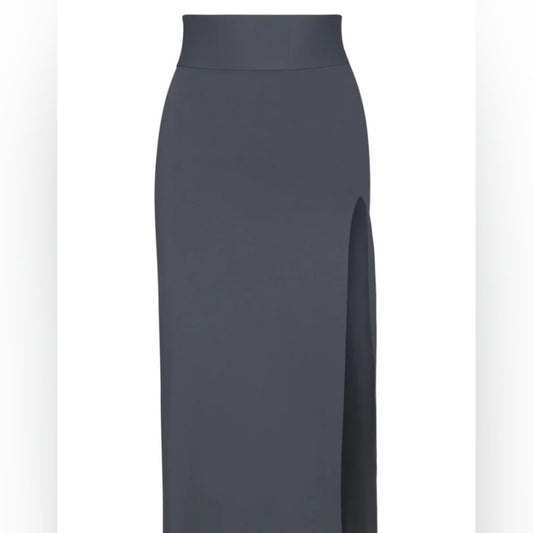 SKIMS SHAPING SWIM LONG SKIRT/ GUNMETAL/ LARGE/ NWT