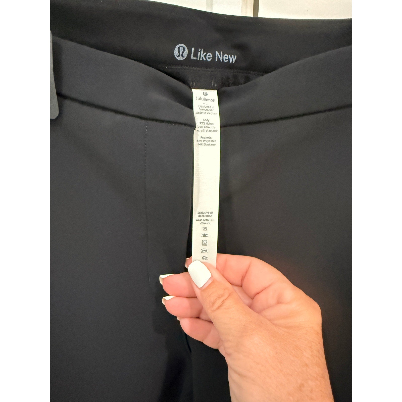 6736 LULULEMON On The Move Pant Ponte *28" Black Sz 6 *LOVED/AMAZING