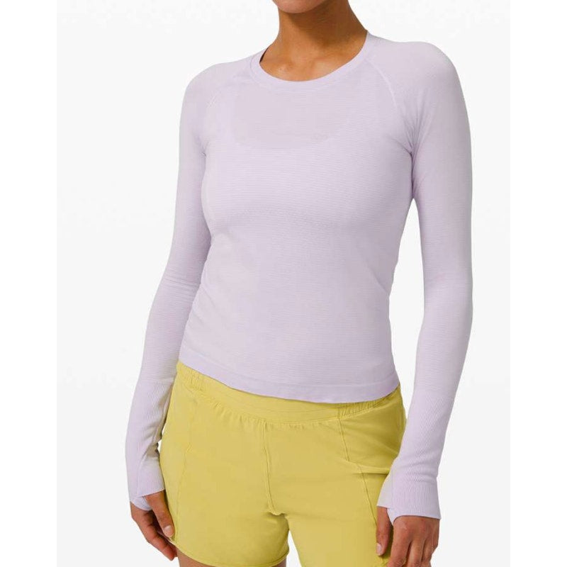 6511 - LULULEMON Run: Swiftly Tech Long Sleeve Crew RACE Sz 14 WHITE