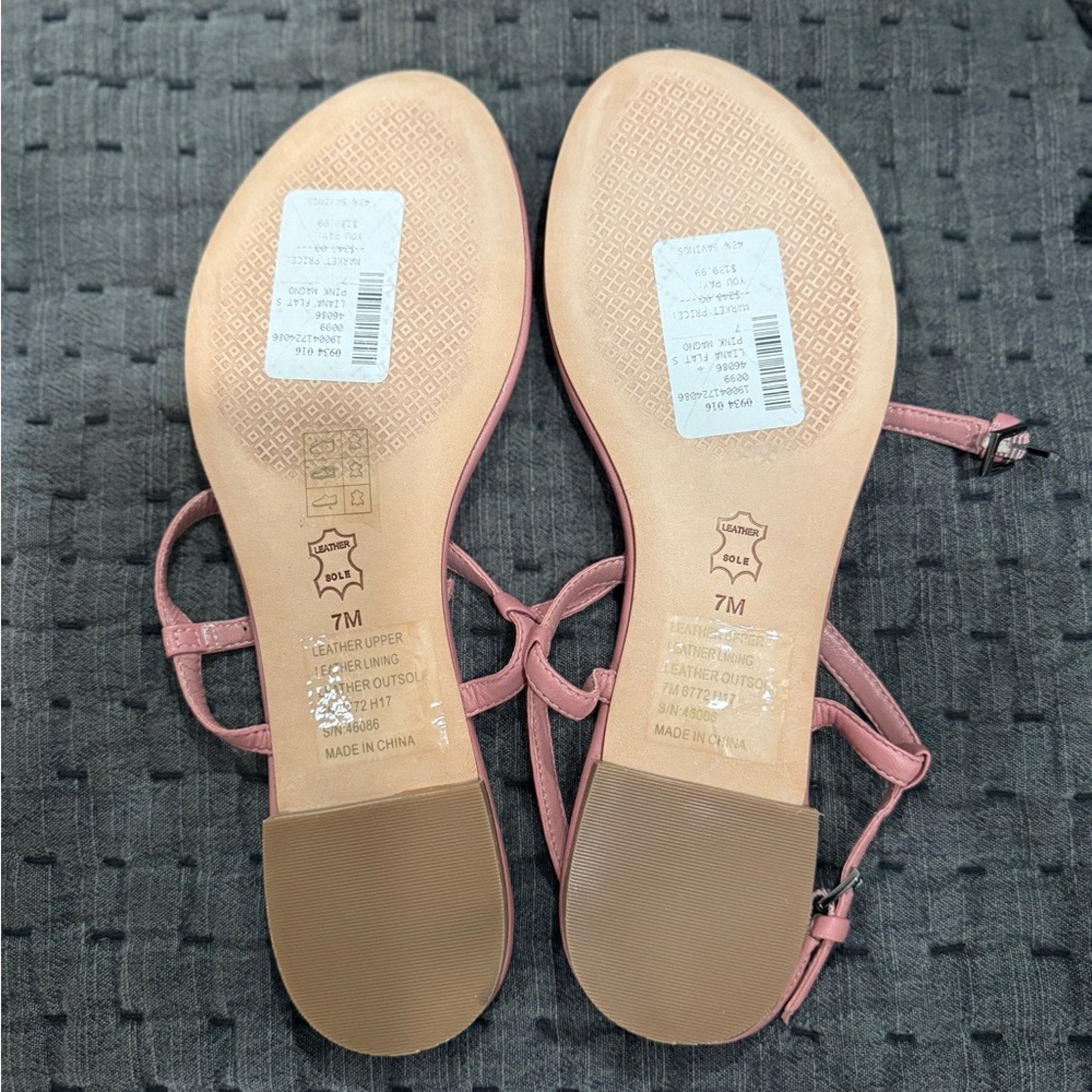 438 - NEW (no box) Tory Burch Pink Strappy Sandals size 7M