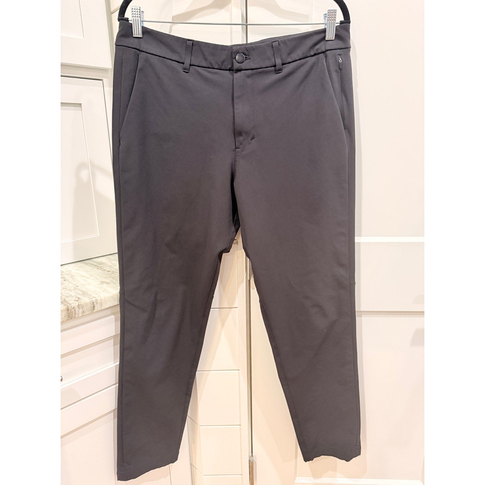 6457 - LULULEMON Commission Pant Slim *Warpstreme 34" Black 34W
