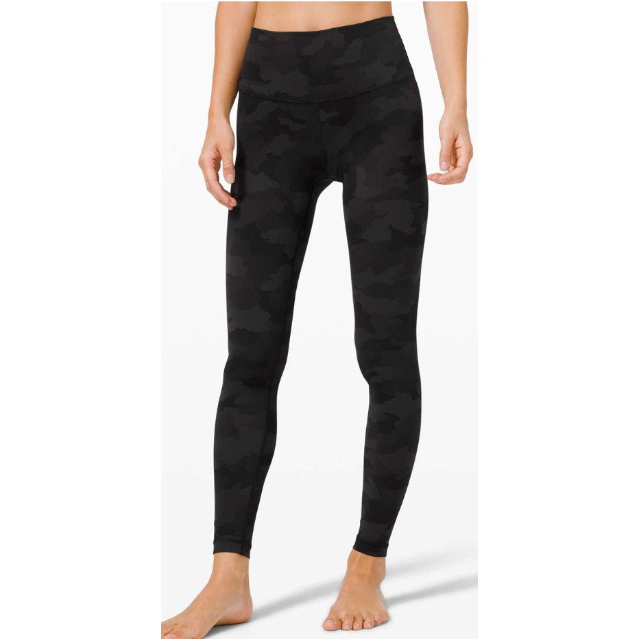 350 - LULULEMON Wunder Under HR Tight 28" *Full-On Lux 365 Camo/Deep Coal Sz 8