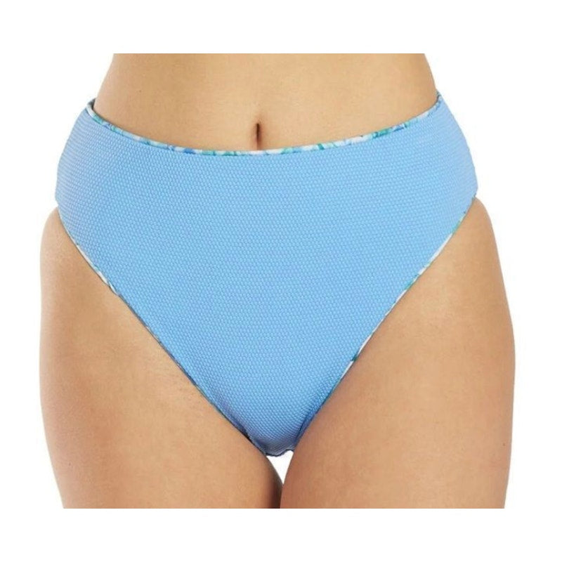 439 - Splendid Graffiti Heart Reversible High-Waist Swim Bottom Blue Green Medium