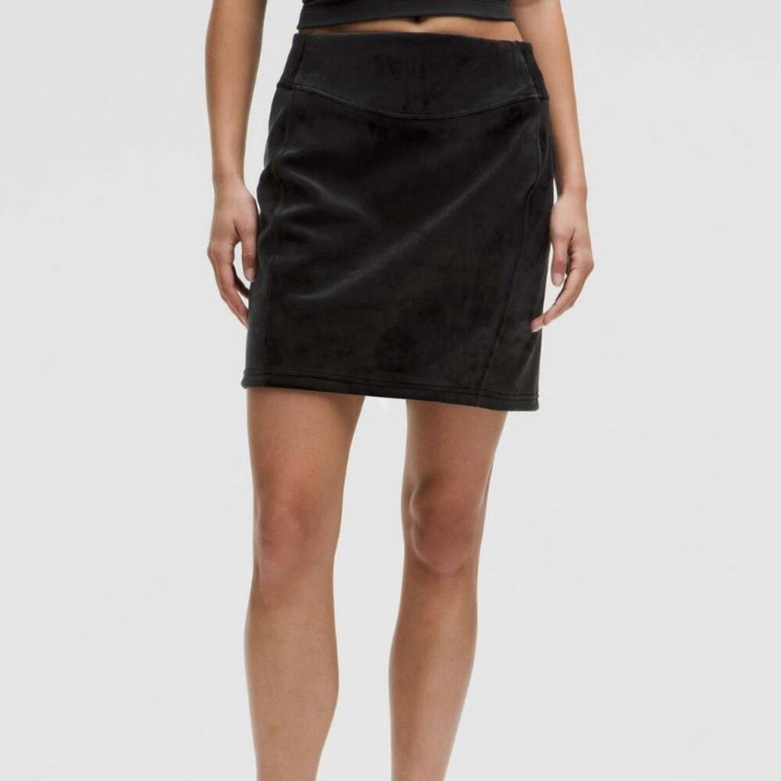 6878 NWT Lululemon Scuba High-Rise Mini Skirt *in Velvet Black Sz XL