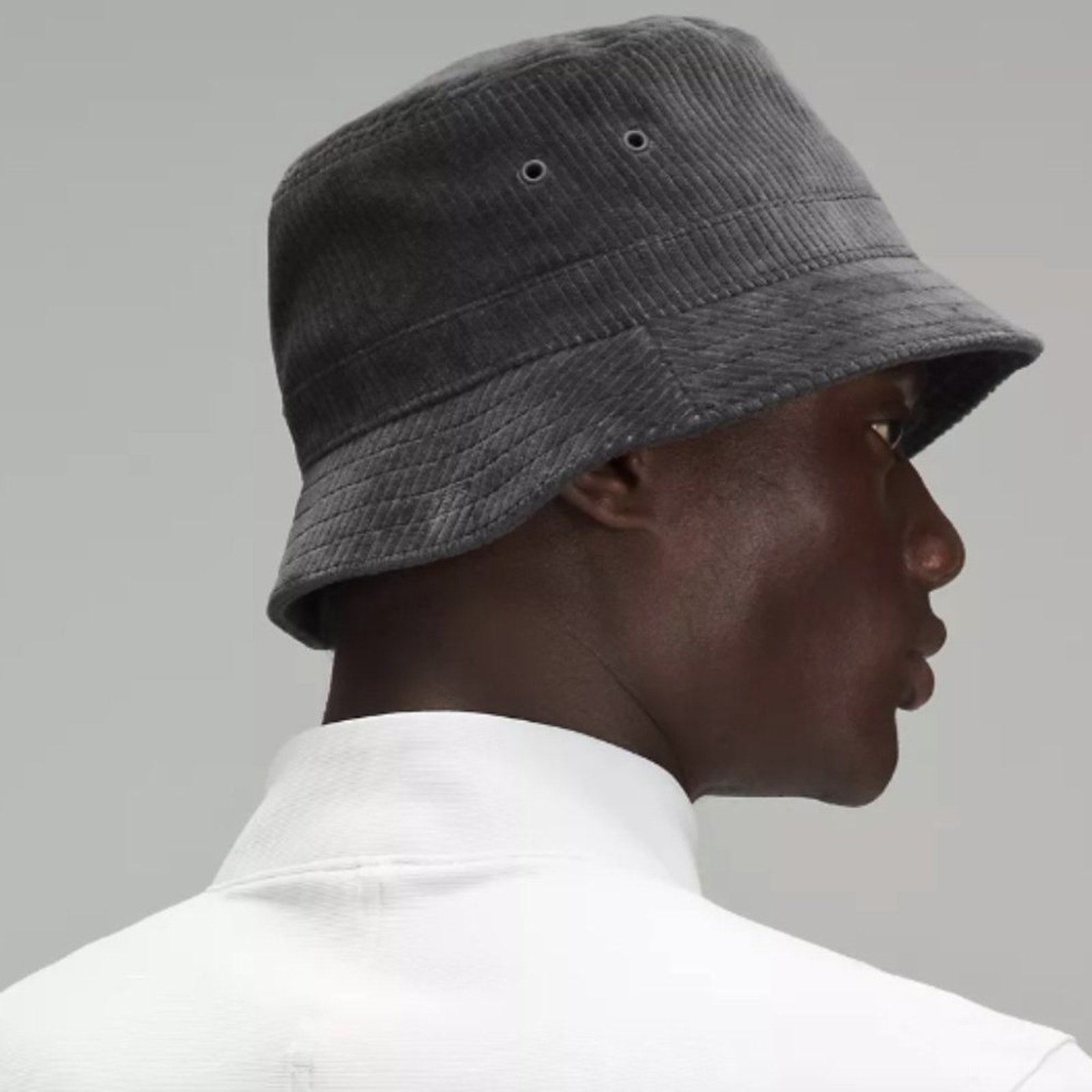 (1981) NWT LULULEMON Corduroy Bucket Hat Wide Wale in BLACK L/XL