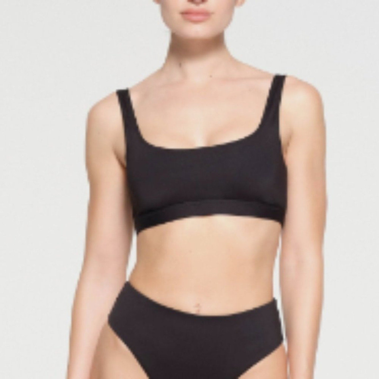 (2413) SKIMS NWT SWIM TANK BIKINI TOP in GUNMETAL Sz Xl *SOLD OUT