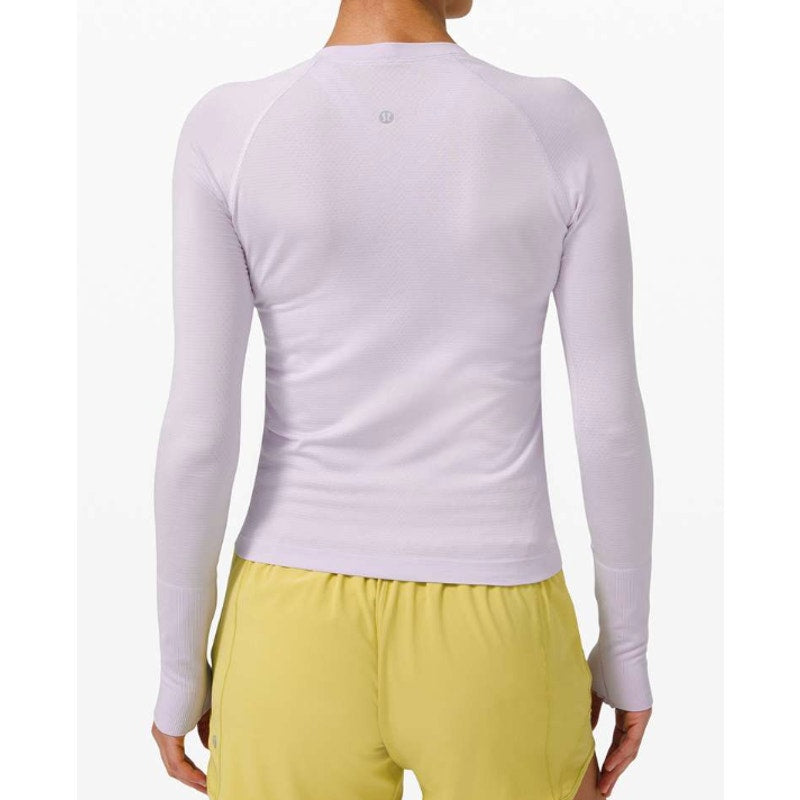 6511 - LULULEMON Run: Swiftly Tech Long Sleeve Crew RACE Sz 14 WHITE