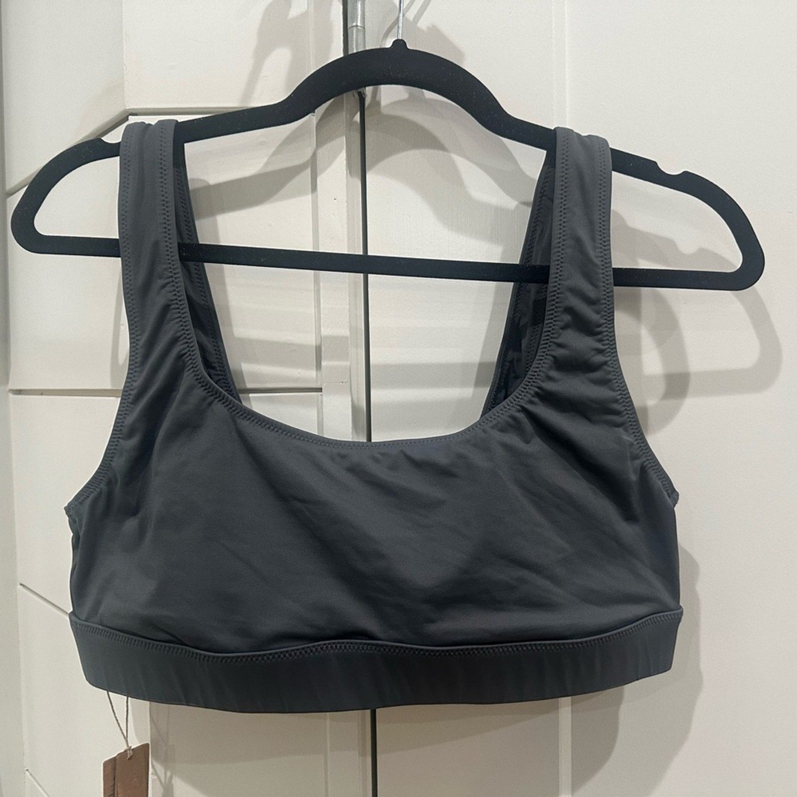 (2413) SKIMS NWT SWIM TANK BIKINI TOP in GUNMETAL Sz Xl *SOLD OUT